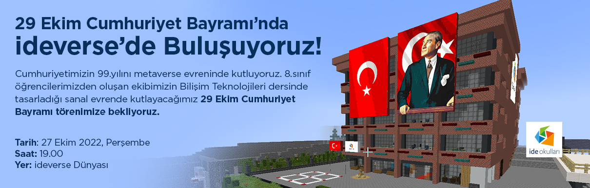 29 Ekim Cumhuriyet Bayramı’nda ideverse’de Buluştuk!