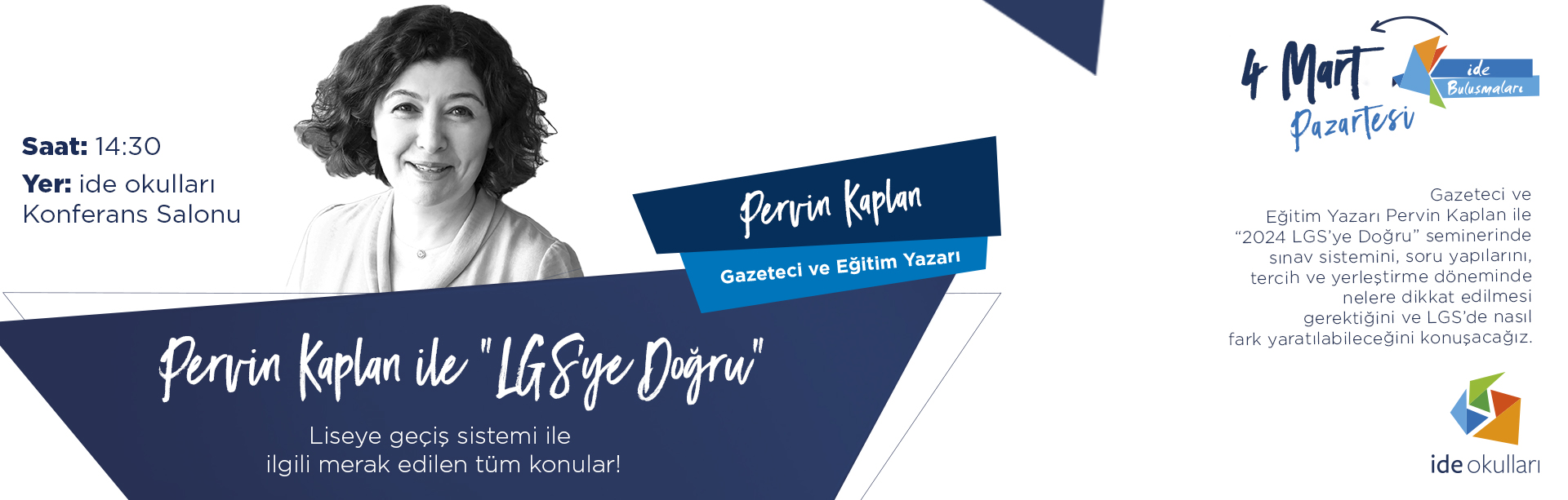 Pervin Kaplan ile “LGS’ye Doğru” Seminer Programına Davetlisiniz!